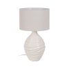 LÁMPARA MESA BLANCO CERÁMICA ILUMINACIÓN 38 X 38 X 67 CM