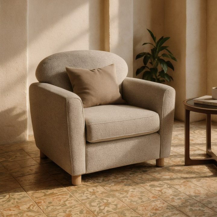 SILLÓN JASPEADO TEJIDO SALÓN 81 X 75 X 82 CM