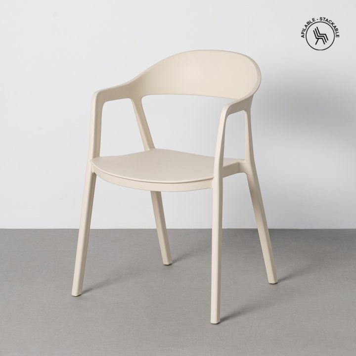 SILLA APILABLE CREMA PP CONTRACT 52 X 52 X 80 CM