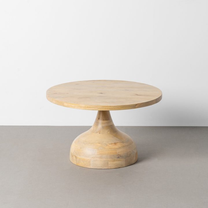 MESITA NATURAL MADERA DE MANGO SALÓN 67 X 67 X 40 CM