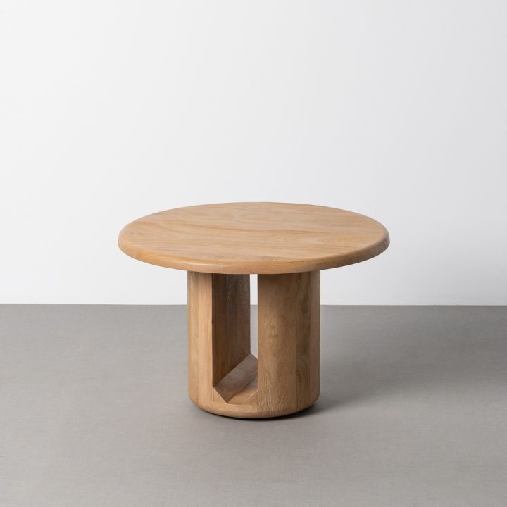 MESA CENTRO NATURAL MADERA DE MANGO 60 X 60 X 40 CM