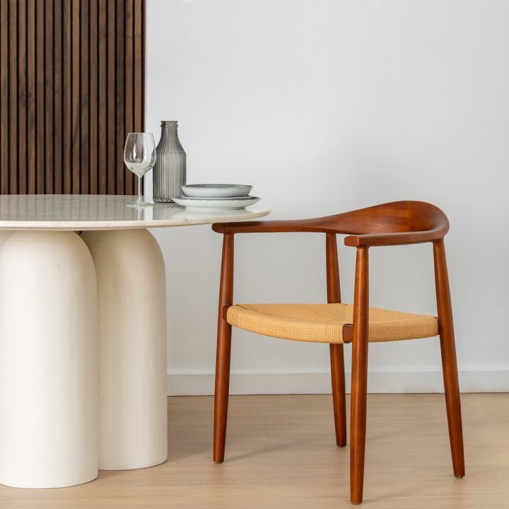 SILLA MARRÓN MADERA 63 X 44 X 77,50 CM