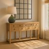 CONSOLA NATURAL MADERA MINDI ENTRADA 120 X 30 X 80 CM