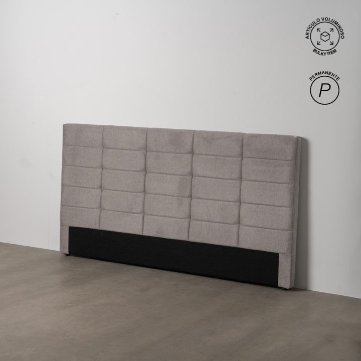 CABECERO GRIS TEJIDO DORMITORIO 190 X 8 X 100 CM
