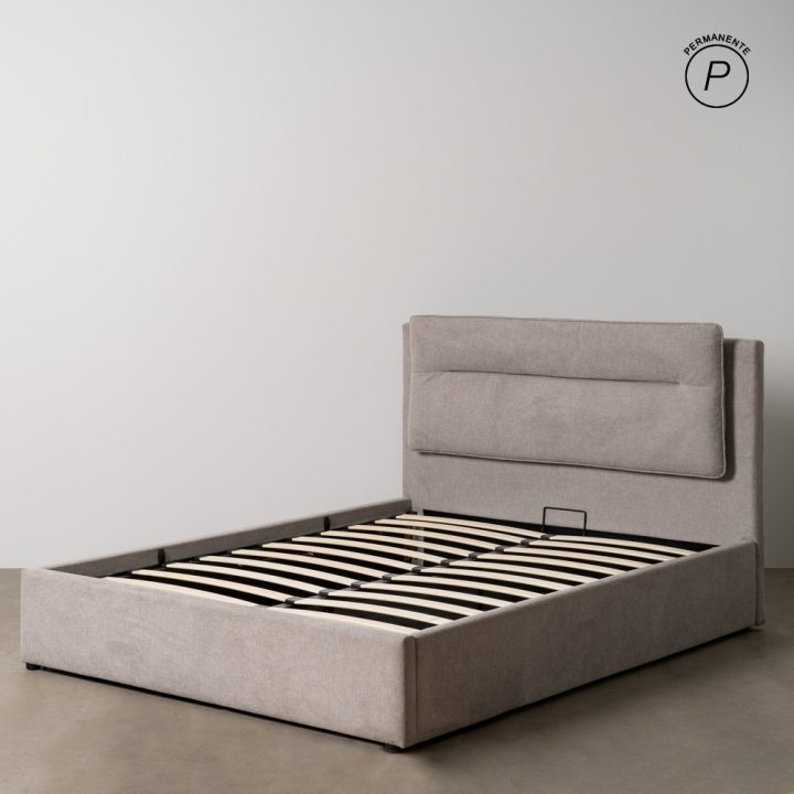 CAMA PARA COLCHÓN DE 150CM GRIS 164 X 214 X 110 CM