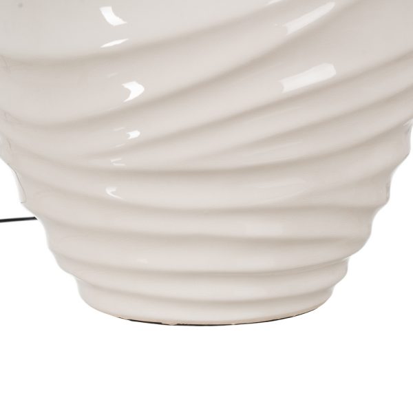 LÁMPARA MESA BLANCO CERÁMICA ILUMINACIÓN 38 X 38 X 67 CM