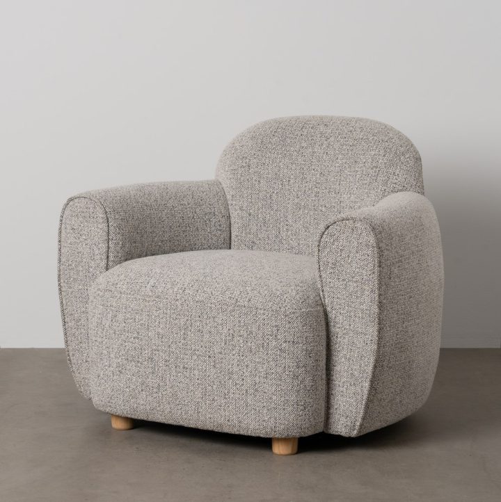 SILLÓN JASPEADO TEJIDO SALÓN 90 X 81 X 67 CM