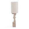 LÁMPARA SUELO BEIGE RESINA ILUMINACIÓN 35 X 35 X 128 CM
