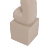 LÁMPARA SUELO BEIGE RESINA ILUMINACIÓN 35 X 35 X 128 CM