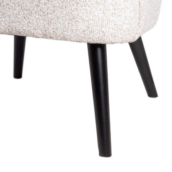 SILLÓN JASPEADO CRUDO TEJIDO-MADERA 70 X 74 X 90 CM