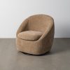 SILLÓN GIRATORIO TAUPE TEJIDO-MADERA 72 X 63 X 73 CM