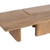 S/2 MESA CENTRO NATURAL MADERA DE MANGO 120 X 70 X 36 CM