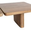 S/2 MESA CENTRO NATURAL MADERA DE MANGO 120 X 70 X 36 CM