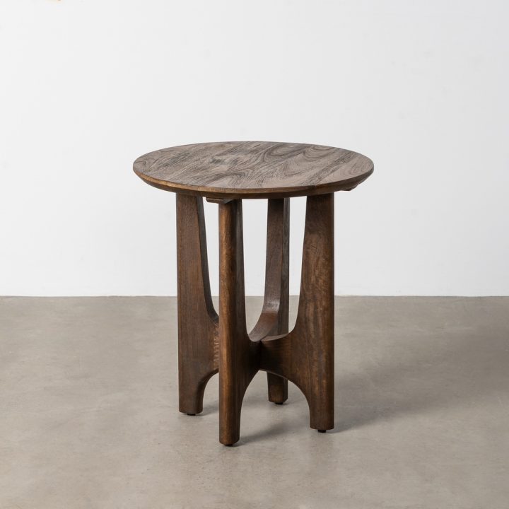 MESITA NATURAL MADERA DE MANGO 50 X 50 X 56 CM