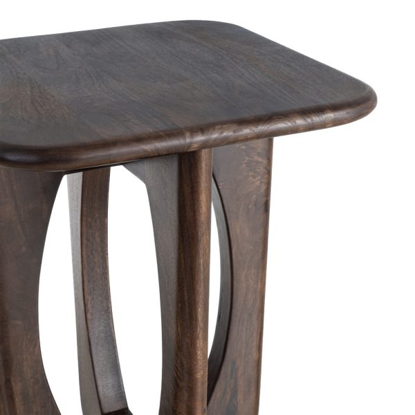 MESITA MARRÓN MADERA DE MANGO 45 X 45 X 55 CM
