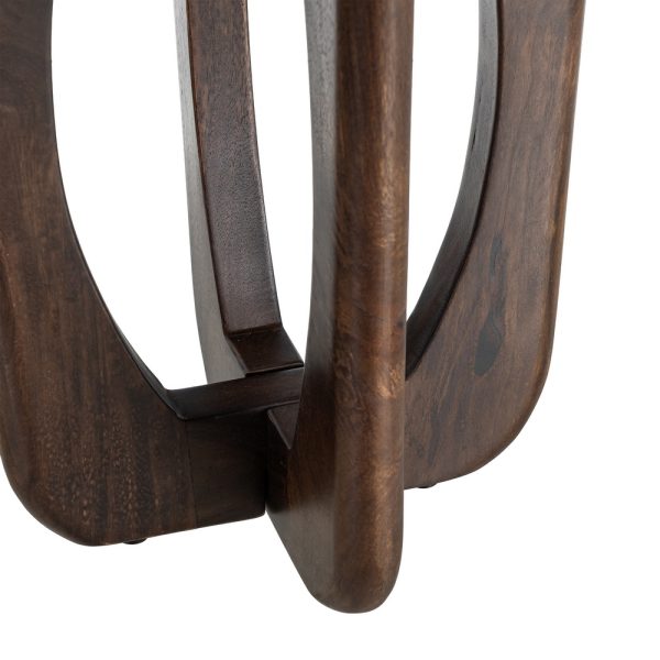 MESITA MARRÓN MADERA DE MANGO 45 X 45 X 55 CM