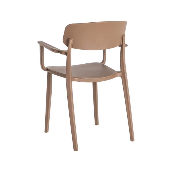 SILLA APILABLE MARRÓN PP CONTRACT 51,50 X 51 X 80 CM