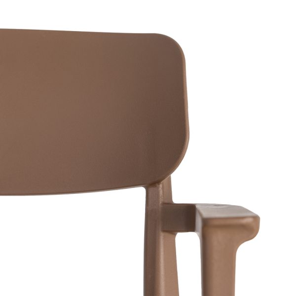 SILLA APILABLE MARRÓN PP CONTRACT 51,50 X 51 X 80 CM