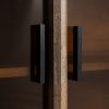 APARADOR MARRÓN MADERA-CRISTAL 160 X 46 X 80 CM