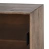 APARADOR MARRÓN MADERA-CRISTAL 160 X 46 X 80 CM
