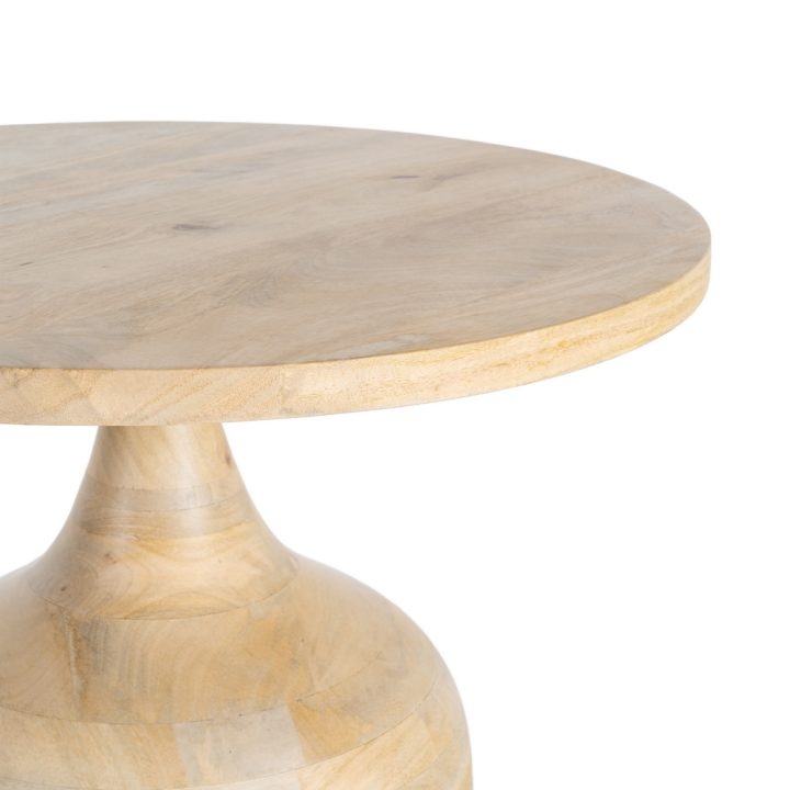 MESITA NATURAL MADERA DE MANGO SALÓN 67 X 67 X 40 CM