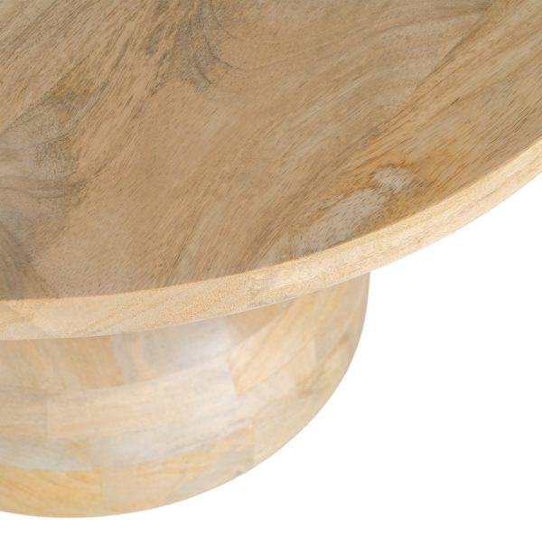 MESITA NATURAL MADERA DE MANGO SALÓN 67 X 67 X 40 CM