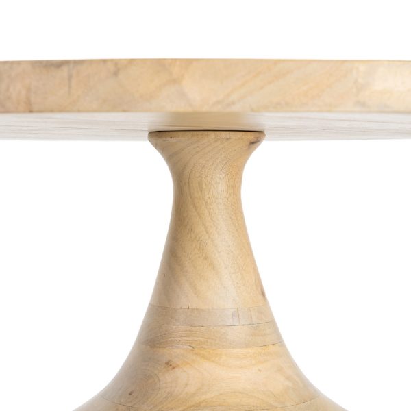 MESITA NATURAL MADERA DE MANGO SALÓN 67 X 67 X 40 CM
