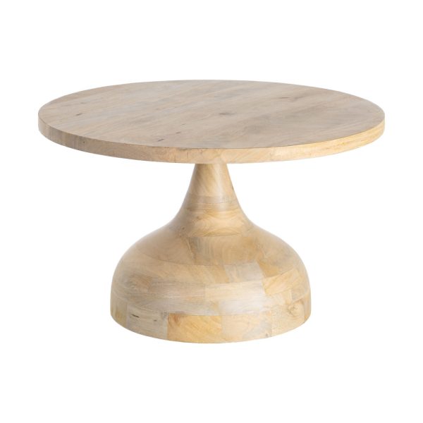 MESITA NATURAL MADERA DE MANGO SALÓN 67 X 67 X 40 CM
