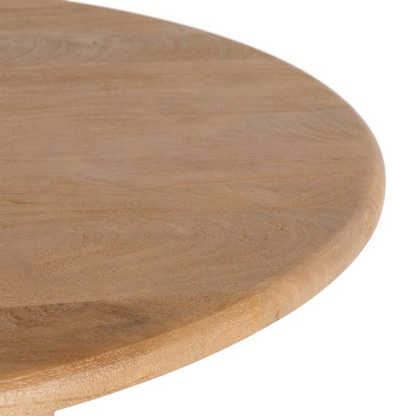 MESA COMEDOR NATURAL MADERA DE MANGO 130 X 130 X 76 CM