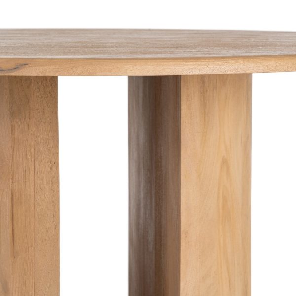 MESA COMEDOR NATURAL MADERA DE MANGO 130 X 130 X 76 CM