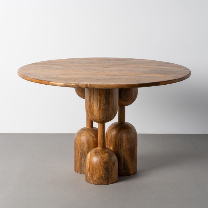 MESA COMEDOR MADERA DE MANGO SALÓN 120 X 120 X 76 CM