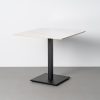 MESA BLANCO PIEDRA SINTERIZADA CONTRACT 80 X 80 X 75 CM