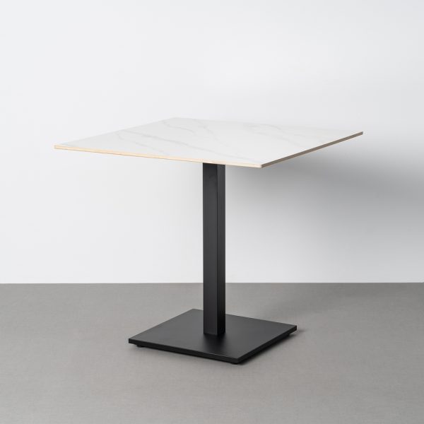 MESA BLANCO PIEDRA SINTERIZADA CONTRACT 80 X 80 X 75 CM