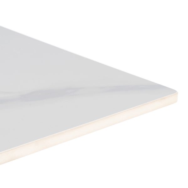 MESA BLANCO PIEDRA SINTERIZADA CONTRACT 80 X 80 X 75 CM