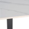 MESA BLANCO PIEDRA SINTERIZADA CONTRACT 80 X 80 X 75 CM