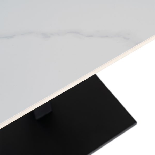 MESA BLANCO PIEDRA SINTERIZADA CONTRACT 80 X 80 X 75 CM