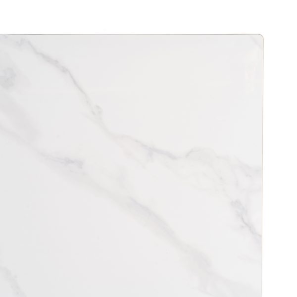 MESA BLANCO PIEDRA SINTERIZADA CONTRACT 80 X 80 X 75 CM