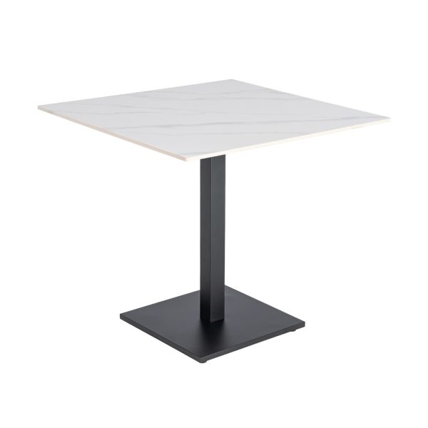 MESA BLANCO PIEDRA SINTERIZADA CONTRACT 80 X 80 X 75 CM