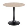 MESA REDONDA TRAVERTINO CONTRACT 80 X 80 X 75 CM
