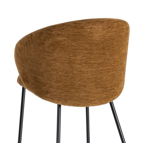 SILLA MARRÓN TEJIDO-METAL CONTRACT 56,50 X 56 X 74,50 CM
