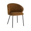 SILLA MARRÓN TEJIDO-METAL CONTRACT 56,50 X 56 X 74,50 CM