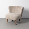 SILLÓN TAPIZADO BEIGE 78 X 77 X 72 CM