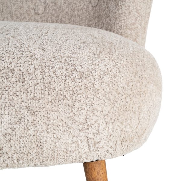 SILLÓN TAPIZADO BEIGE 78 X 77 X 72 CM