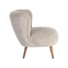 SILLÓN TAPIZADO BEIGE 78 X 77 X 72 CM