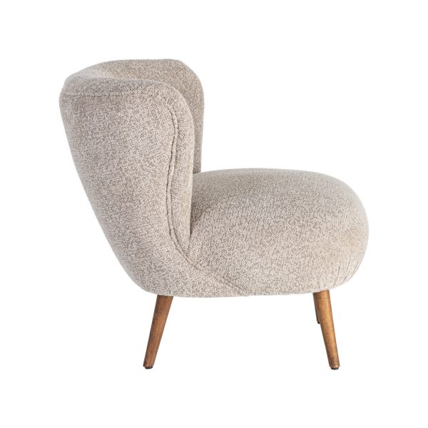 SILLÓN TAPIZADO BEIGE 78 X 77 X 72 CM