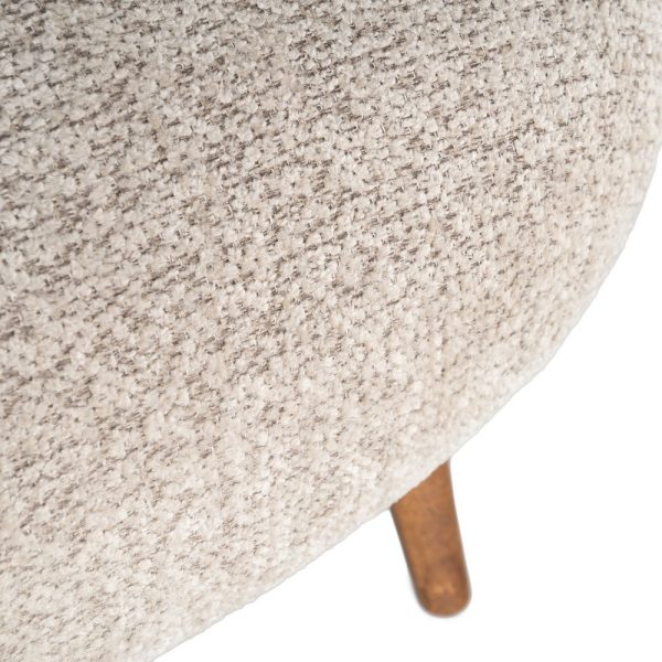 SILLÓN TAPIZADO BEIGE 78 X 77 X 72 CM
