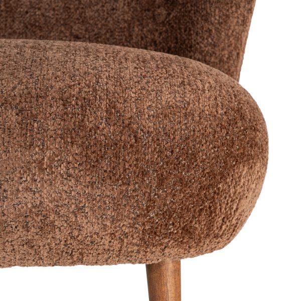 SILLÓN TAPIZADO MARRÓN 78 X 77 X 72 CM