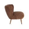 SILLÓN TAPIZADO MARRÓN 78 X 77 X 72 CM