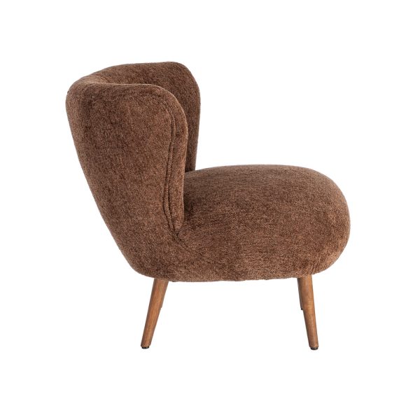 SILLÓN TAPIZADO MARRÓN 78 X 77 X 72 CM