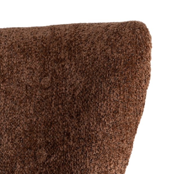 SILLÓN TAPIZADO MARRÓN 78 X 77 X 72 CM